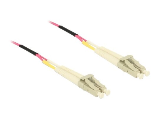 Delock - Nettverkskabel - Lc Multimodus (Hann) Til Lc Multimodus (Hann) - 0.5 M - 1.8 Mm - Fiberoptisk - 50 / 125 Mikroner - Om4 - Fiolett