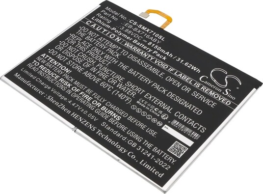 Batteri til Samsung Galaxy Tab S9 osv.