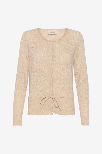 Cream Kardigan ceSaje Knit Blouse Beige