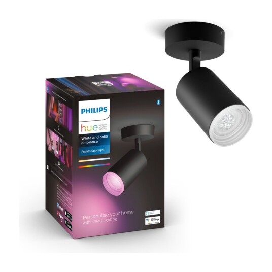 Philips Hue WCA Fugato Enkel Spotlight 5.7W Sort - 60210 Philips Hue WCA Fugato Enkel Spotlight 5.7W Sort - 60210