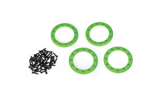 Traxxas 8169G Beadlock Rings 1.9" Alu Green 4 Traxxas 8169G Beadlock Rings 1.9" Alu Green 4