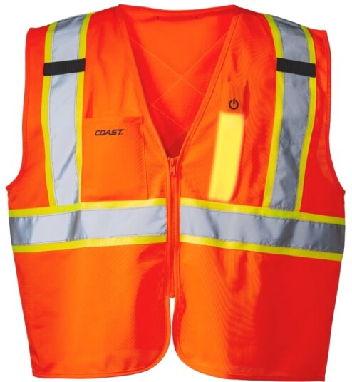 Coast Sv350 (L) - Sikkerhedsvest Med Aktivt Lys