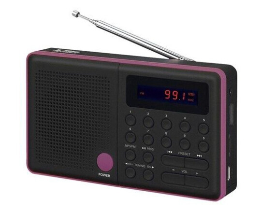 Eltra Pliszka Bærbar FM-radio med USB Sort Eltra Pliszka Bærbar FM-radio med USB Sort
