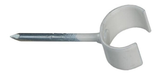 Schneider Electric TKK 8-12 V 25 Spikerklammer 8–12 mm, hvit, 100-pakning Spikerlengde 25 mm