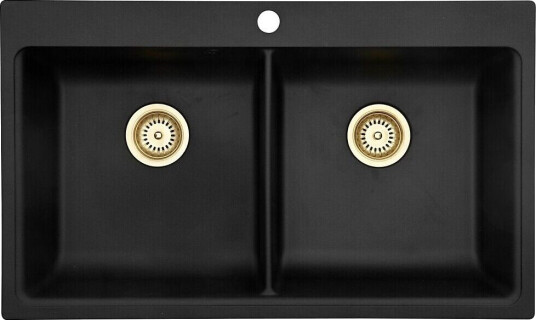 Lavabo Saturn 86 Kjøkkenvask 860x510x200 mm, Sort Lavabo Saturn 86 Kjøkkenvask 860x510x200 mm, Sort