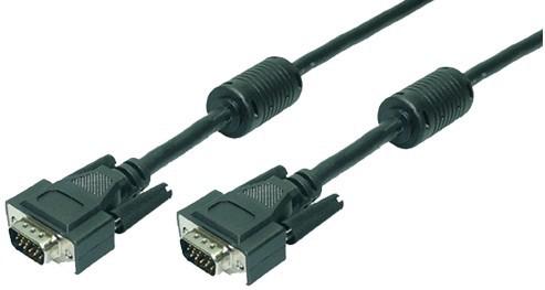 LogiLink VGA Cable 2xST black 2x Ferrit Core 20M