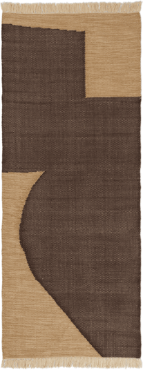 Ferm Living Forene entréteppe Tan-Chocolate 80x200 cm