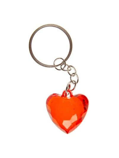 LG Imports Keychain Heart Transparent