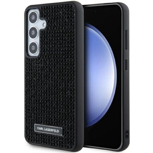 Karl Lagerfeld Mobildeksel til Samsung Galaxy S24+ med Rhinestone Metall-Logo Svart