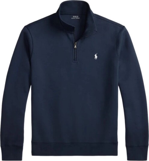 Polo Ralph Lauren Double Knit Quarter Zip Pullover Navy S