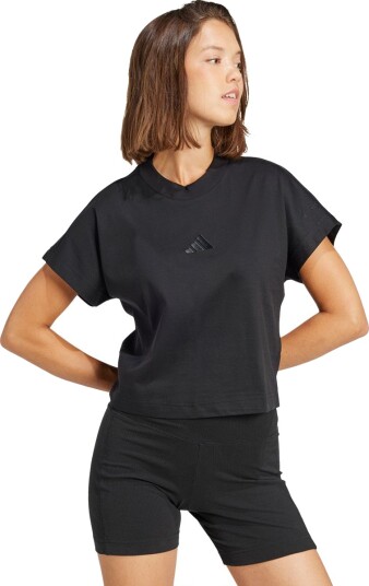 adidas All SZN Cropped T skjorte Dame Svart XS