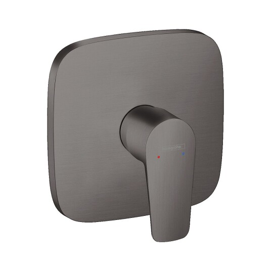 Hansgrohe Talis E 1-greps dusjbatteri Til innbygging, Børstet Sort Krom