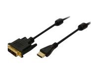 LogiLink - Adapterkabel - HDMI hunn til DVI-D hann - 5 m - dobbel skjermet - svart