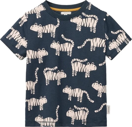 Liewood Francis Printed Ss T Shirt Navy 134/140