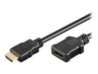 MicroConnect High Speed HDMI with Ethernet - HDMI-forlengelseskabel med Ethernet - HDMI hunn til HDMI hann - 3 m