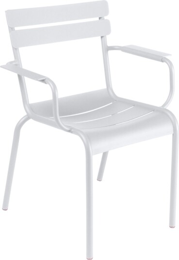 Fermob - Luxembourg Armchair Cotton White 01 - Utendørs Spisebordstoler - Frédéric Sofia - hvit Metall