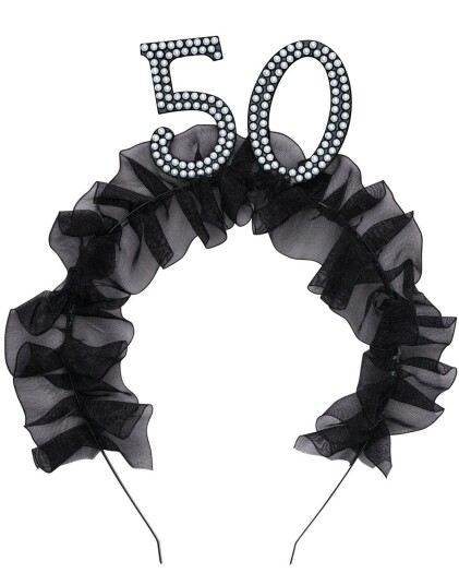 50 År Hårbøyle med Rysjer og Perler