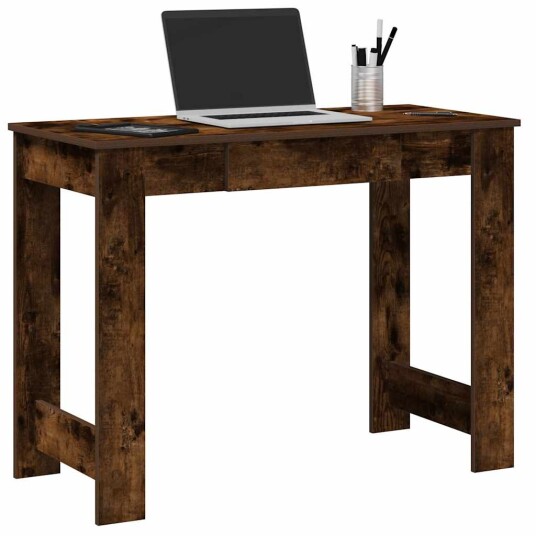 vidaXL Skrivebord røkt eik 100x45x75 cm konstruert tre vidaXL Skrivebord røkt eik 100x45x75 cm konstruert tre