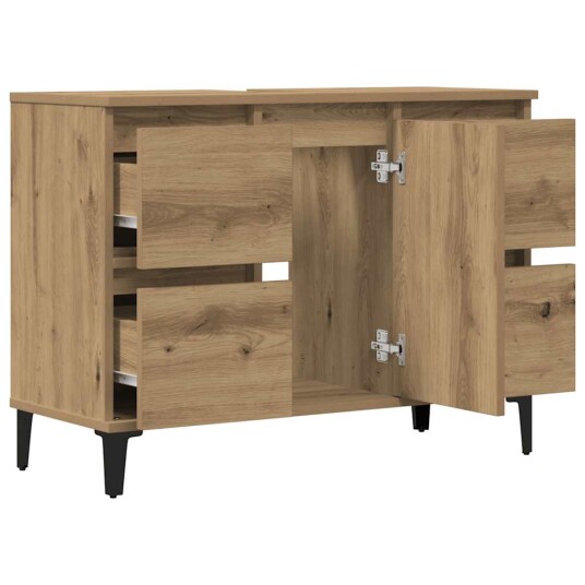Servantskap artisan eik 80x33x60 cm konstruert tre
