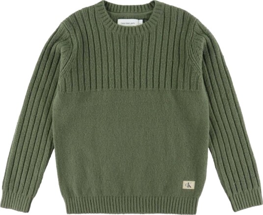 Calvin Klein Genser Strikk Dusty Olive Calvin Klein 10 år 140 Genser Grønn