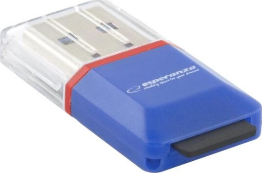Esperanza EA134B MicroSD-kortleser USB 2.0 Blå