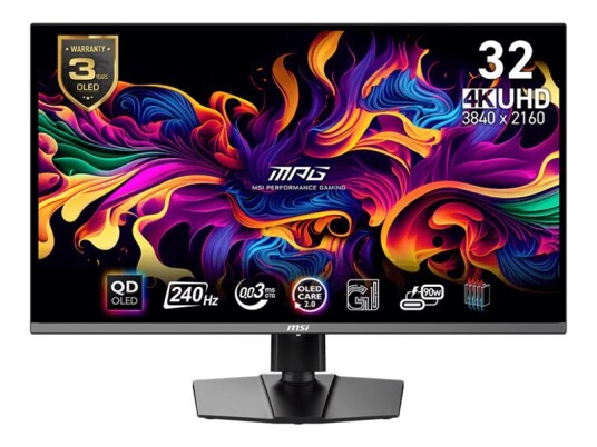 MSI MPG 321URXDE 31.5" QD-OLED Gaming Skjerm 4K 240Hz med HDR 400 MSI MPG 321URXDE 31.5" QD-OLED Gaming Skjerm 4K 240Hz med HDR 400