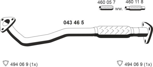 Eksosrør ERNST 043465
