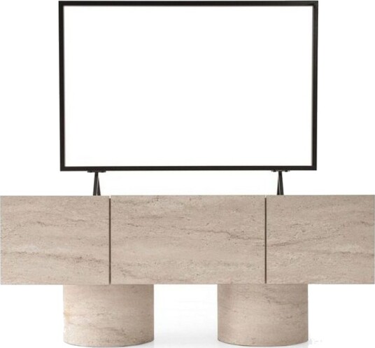 Abbas TV-benk 150 cm - Travertin
