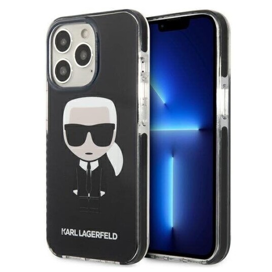 Karl Lagerfeld Mobildeksel for iPhone 13 Pro / 13 Hardcase Iconik Karl i Svart