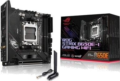 ASUS ROG Strix B650E-I Mini-ITX Hovedkort med WiFi 6E og DDR5 Støtte ASUS ROG Strix B650E-I Mini-ITX Hovedkort med WiFi 6E og DDR5 Støtte