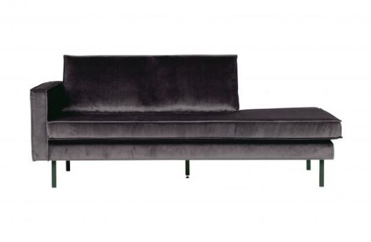 BePureHome Rodeo Daybed Antracit velur - venstrevendt