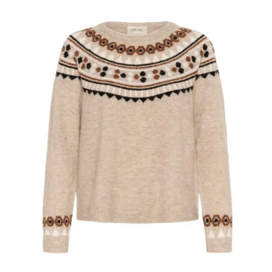 Cream Dame Strikkevarer Beige XL Cream Dame Strikkevarer Beige XL