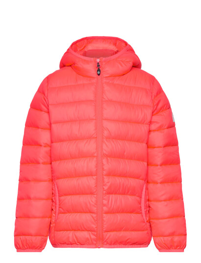 Color Kids Jacket W. Hood Quilt Red 104