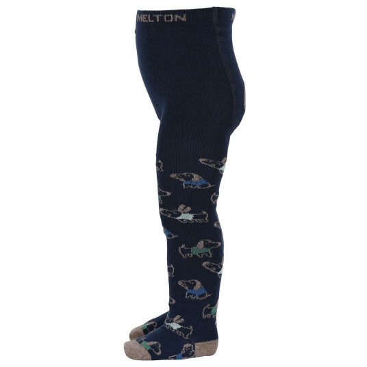 MELTON Peacoat Blue Dog fun tights 56-62 MELTON Peacoat Blue Dog fun tights 56-62