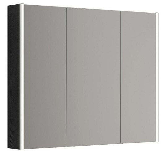 Dansani Inzo Ambi Speilskap 3 Dører B100-120xh80xd15 Svart eik / 100cm