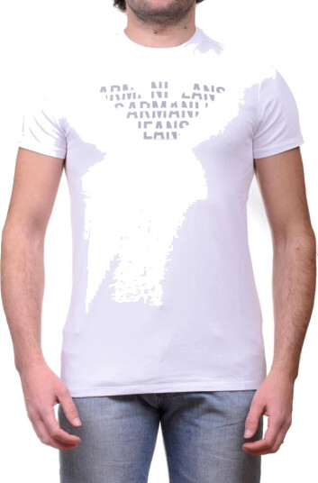 Armani Jeans Herre Topper Hvit S, Armani Jeans Herre Topper Hvit S,