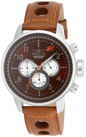 Invicta Herreklokke 16015 S1 Rally Brun/Lær Ø48 mm Invicta Herreklokke 16015 S1 Rally Brun/Lær Ø48 mm