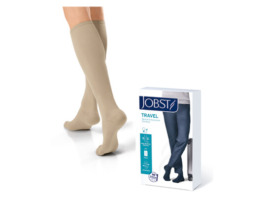 JOBST Travel knestrømpe klasse1, Str. 37/38, beige, 1 par