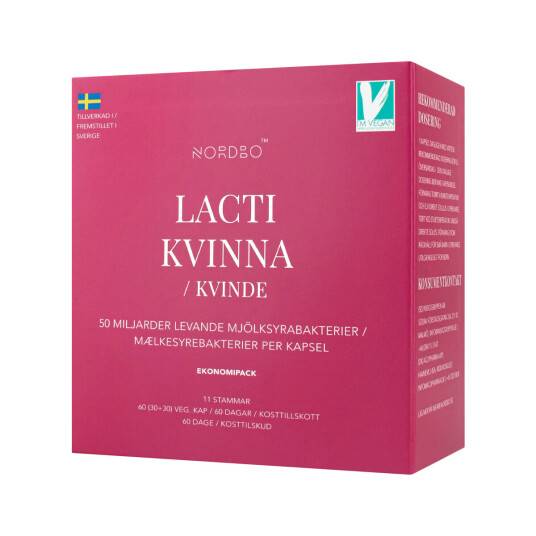 Nordbo Lactikvinde 50 Mia. 60 Kapslar Nordbo Lactikvinde 50 Mia. 60 Kapslar