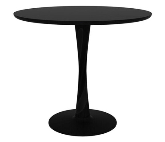 Ethnicraft Torsion spisebord rundt svartbeiset eik Ø 90 cm