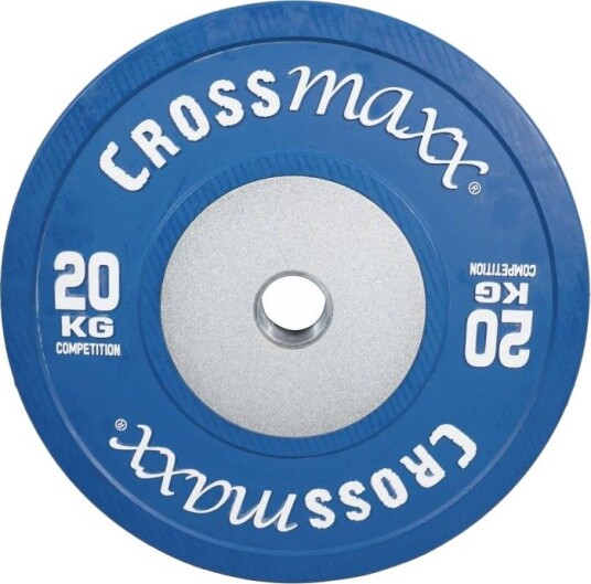 Crossmaxx Competition vektskive 20 kg blå. Av vulkanisert gummi slitesterk kvalitet. Til vektløfting crossfit og funksjonell trening Crossmaxx Competition vektskive 20 kg blå. Av vulkanisert gummi slitesterk kvalitet. Til vektløfting crossfit og funksjonell trening