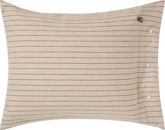 Lexington - Putetrekk 50x70 cm bomullsflanell smalstripet beige/brown
