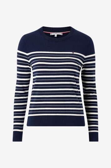 Tommy Hilfiger   Genser CO Jersey Stitch C nk LS Swt   Blå