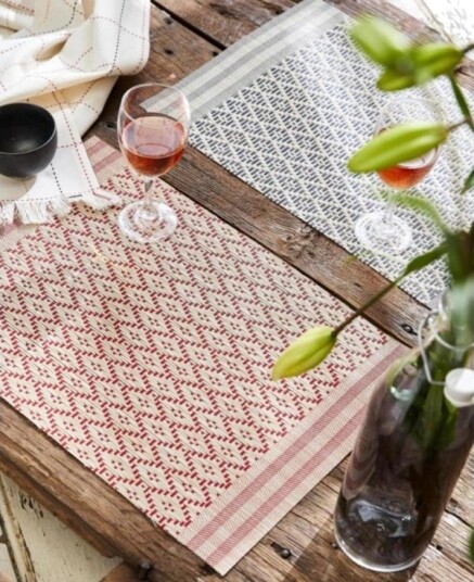 Vivaraise Kadra Placemt Nat/Bla 33X45 Vivaraise Kadra Placemt Nat/Bla 33X45
