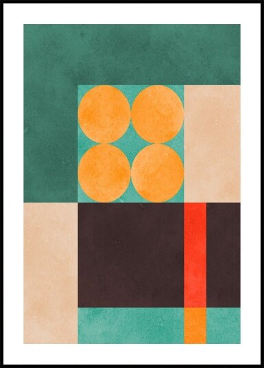 Colorful geometric composition 6 Plakat Plakat / 21x30cm