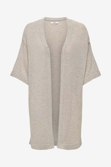 JDY - Kardigan jdyShine Life L/S Open Kimono Knt - Hvit