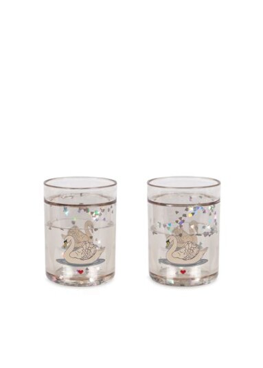 Konges Sløjd 2 pack glitter cupSwan off white