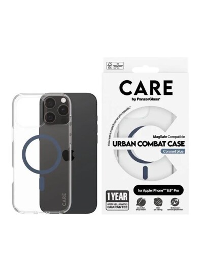 PanzerGlass Flagship Urban Combat MagSafe Mobildeksel Blå for iPhone 16 Pro Max