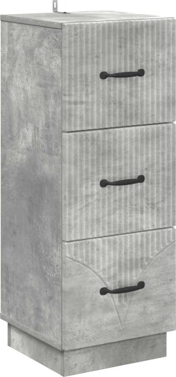 vidaXL Skuffeskap Betonggrå 33 x 34,5 x 87 cm Konstruert tre