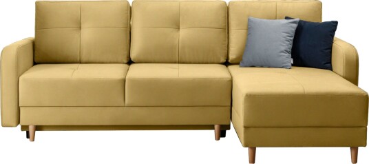 Saimon Sovesofa m. Divan med Oppbevaring 3 seter Gul Saimon Sovesofa m. Divan med Oppbevaring 3 seter Gul